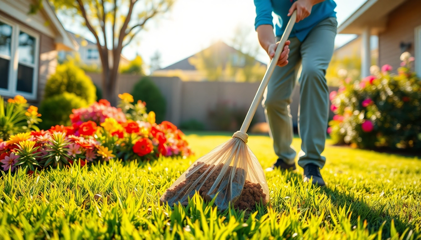 Efficient pet waste removal near me showcased in a sunny backyard.