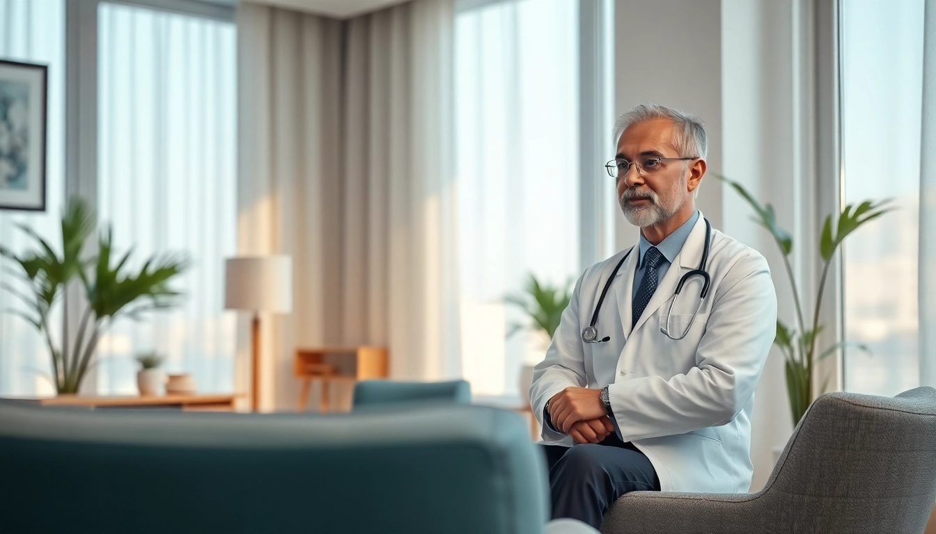 Engaging Dubai psychiatrist consulting in a serene environment to promote mental wellness.