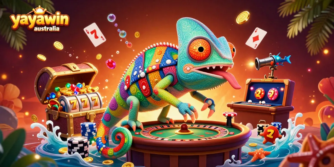 Experience exciting gaming with yayawin australia as the chameleon casino owner oversees vibrant pokies and games.