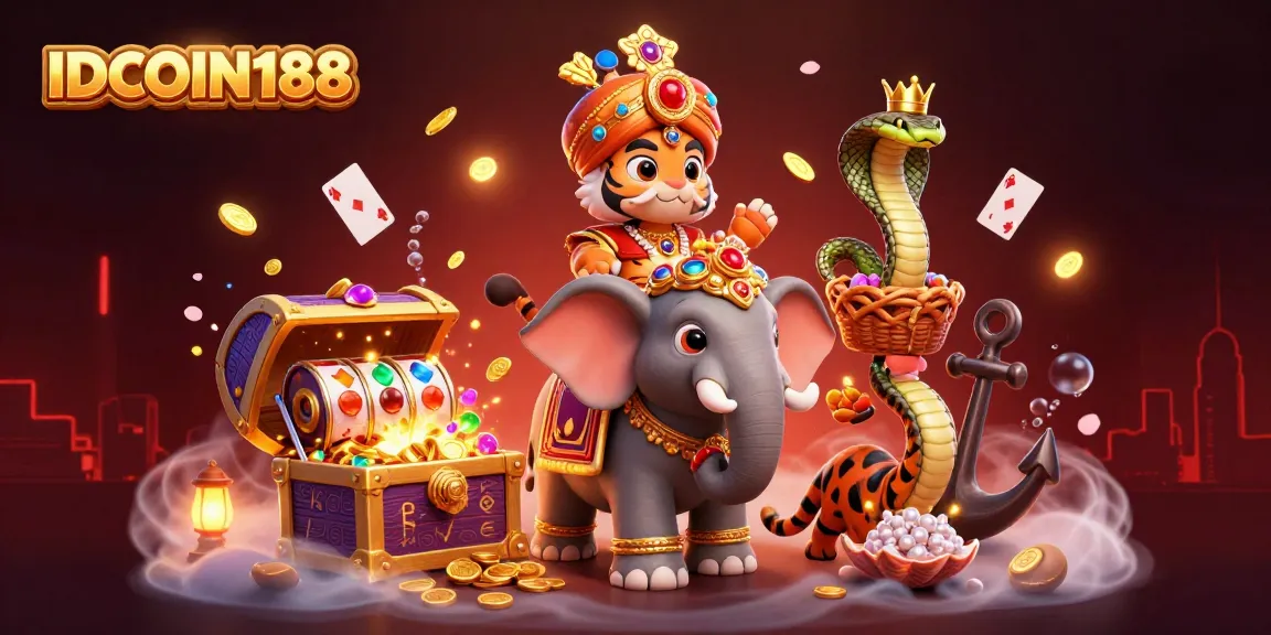 Spin and win with IDCOIN188's vibrant slot extravaganza, showcasing colorful gems and action-packed gameplay.