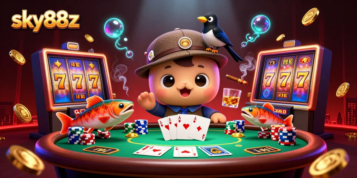 Engage with sky88z casino adventures featuring a playful Nessie and exciting gaming elements.