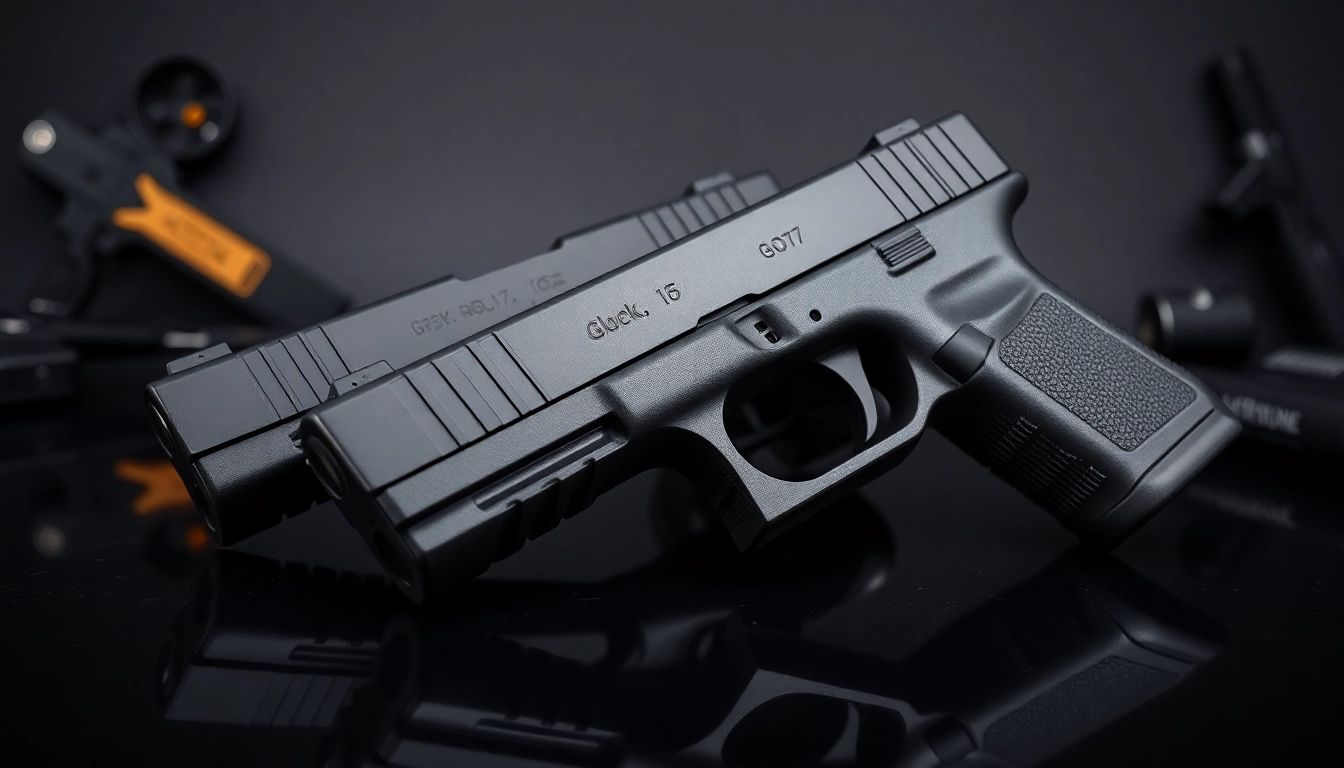Showcase of detailed glock 17 slides highlighting craftsmanship and polished finishes.