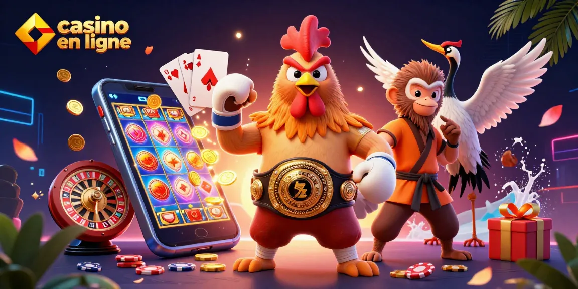 Jouer sur un casino en ligne avec des personnages illustrés dans un monde vibrant et coloré.