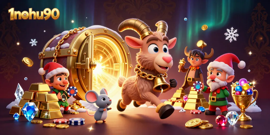 Experience thrilling jackpots at 1nohu90 with Krampus and whimsical casino characters