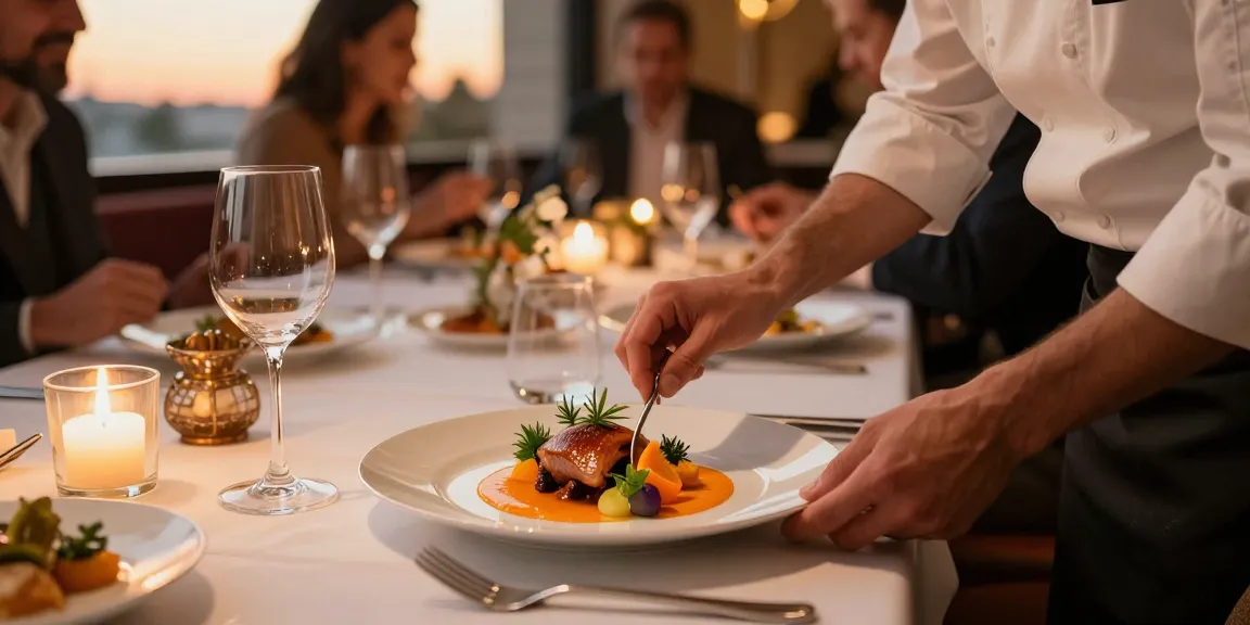 Best duck a l’orange near me elegantly presented on a fine dining table, showcasing gourmet culinary artistry.