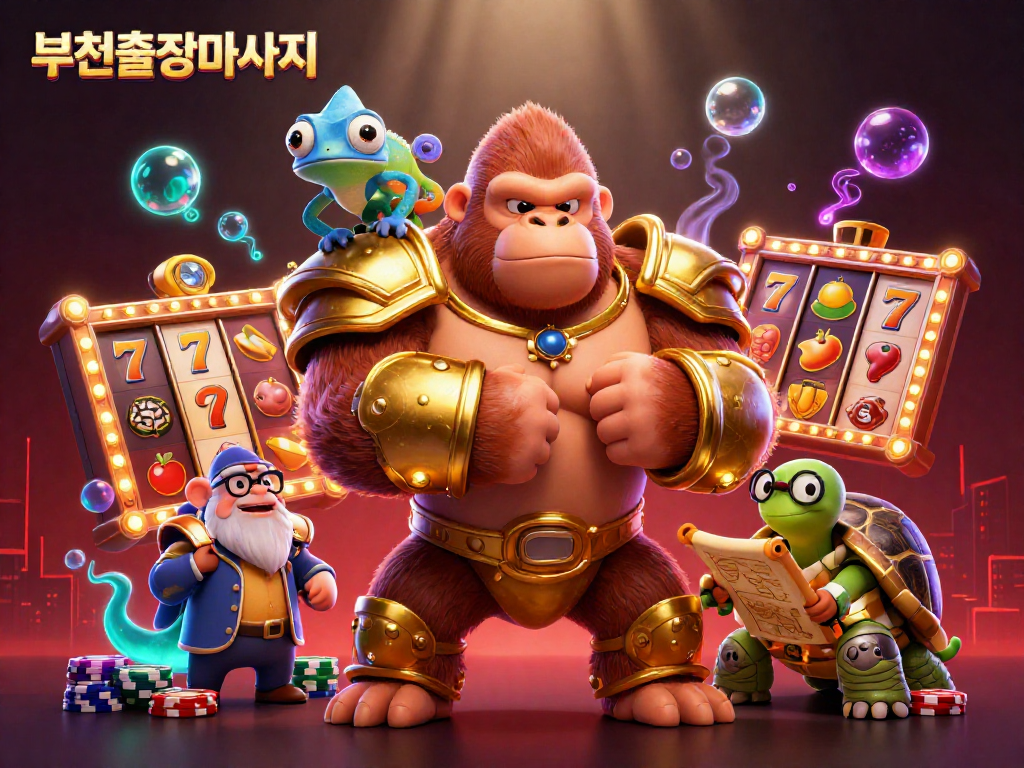 Experience thrilling 부천출장마사지 with expert gaming characters and vibrant casino elements.