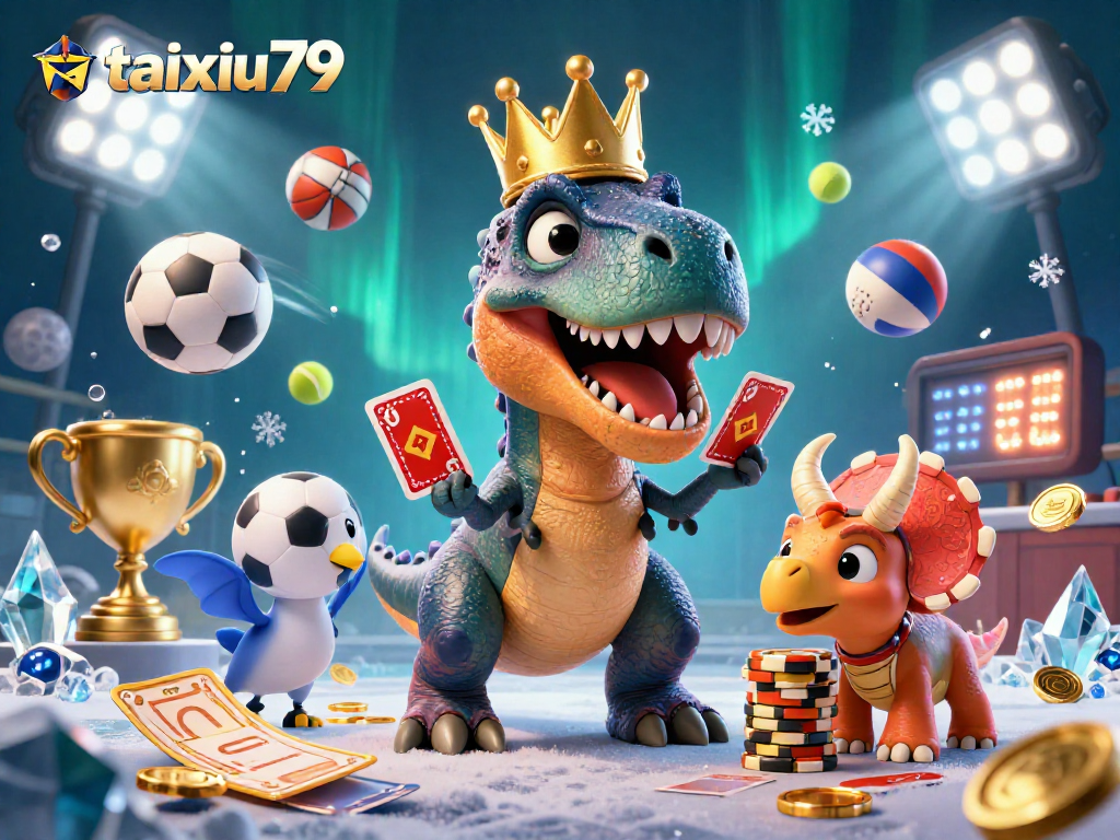 Players engage in card shuffling and chip stacking at taixiu79's vibrant casino.