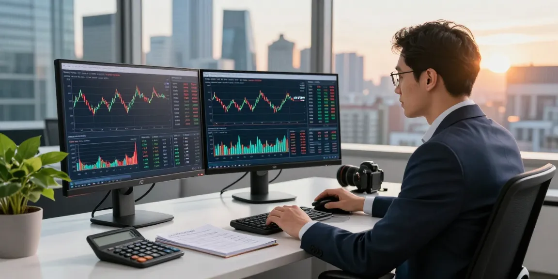 Real-time financial analysis using London gold historical Kline API data displayed on monitors in a professional workspace.