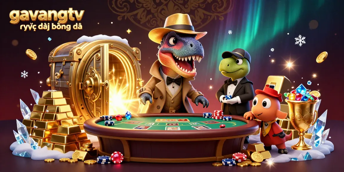 Captivating scene illustrating gavangtv trực tiếp bóng đá with a cartoon velociraptor card counter at a dynamic blackjack table.