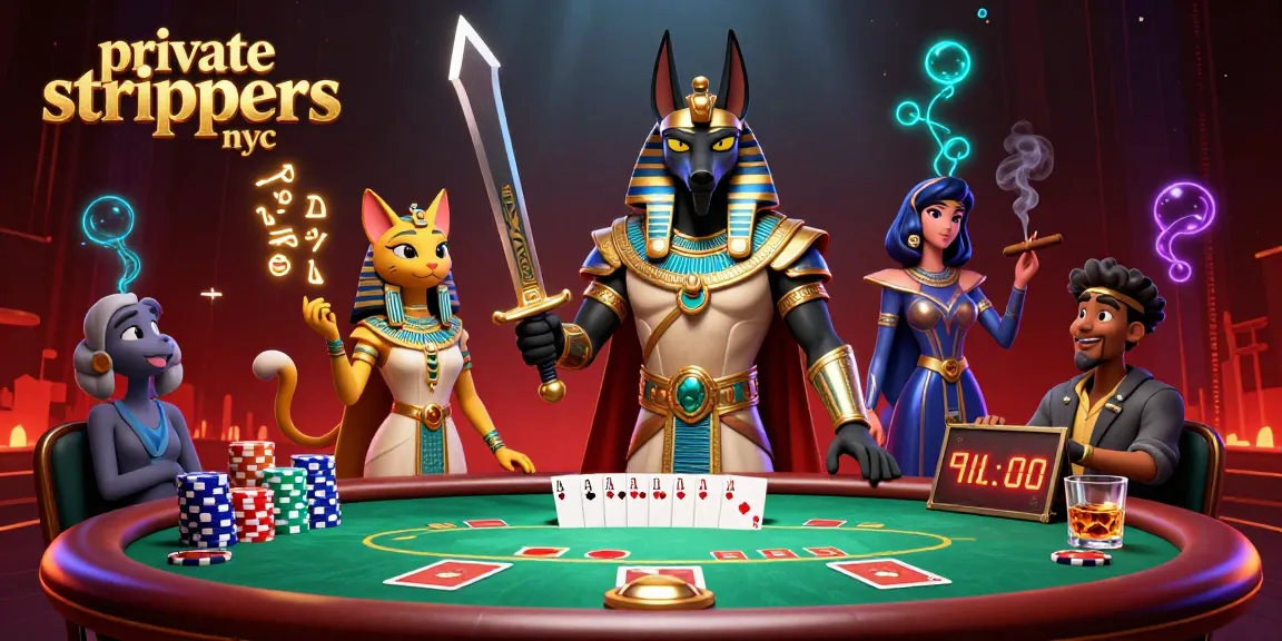 Experience high-energy entertainment with private strippers nyc at a lively casino-themed event, featuring vibrant characters.