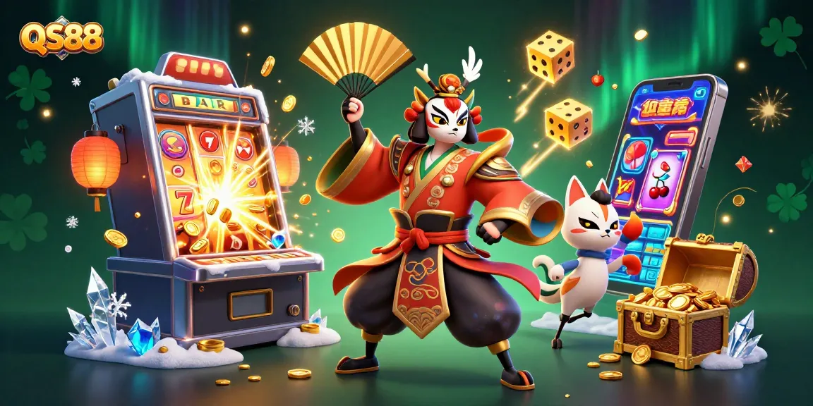 Experience thrilling wins at QS88 with a dynamic casino scene featuring jackpot excitement.