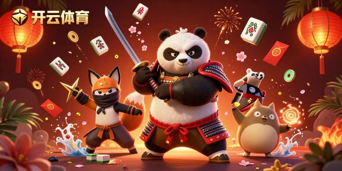在开云体育平台上，快乐的熊猫武士与狐狸忍者并肩作战，迎接丰厚的奖金。