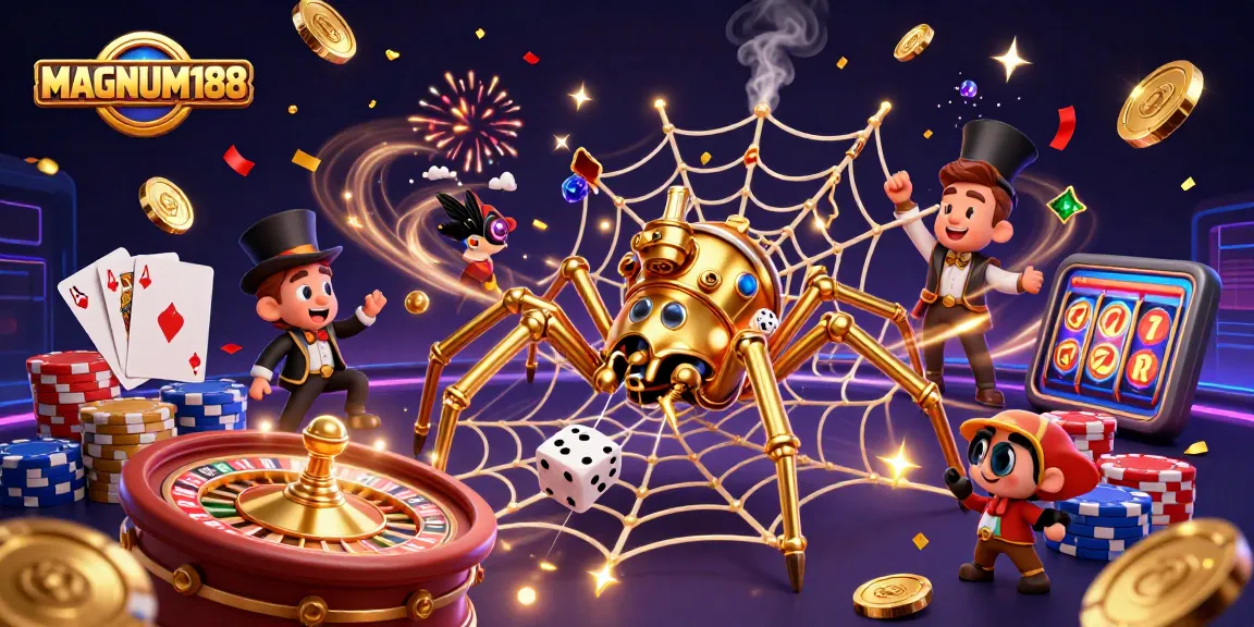 Experience thrilling wins at MAGNUM188 with captivating 3D casino elements and dynamic gaming visuals.