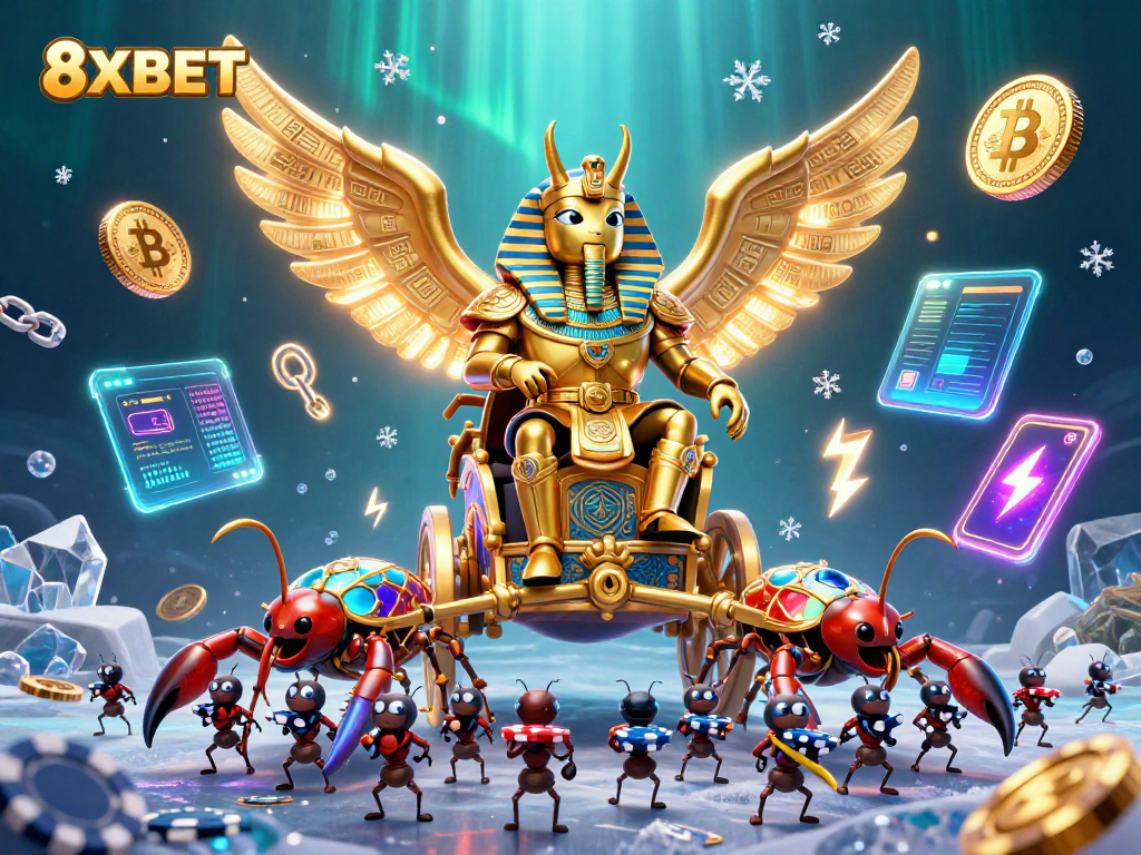 8XBET offers thrilling online gaming with a vibrant casino atmosphere featuring mythical elements and modern digital currencies.