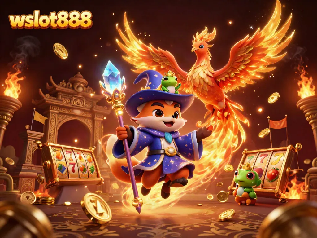 Genggam keberuntungan di wslot888 dengan penyihir kartun dan simbol slot