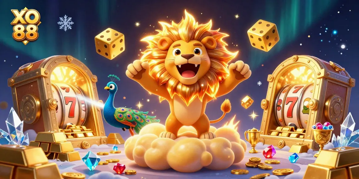 Experience thrilling wins at XO 88 with vibrant 3D casino-inspired artwork.
