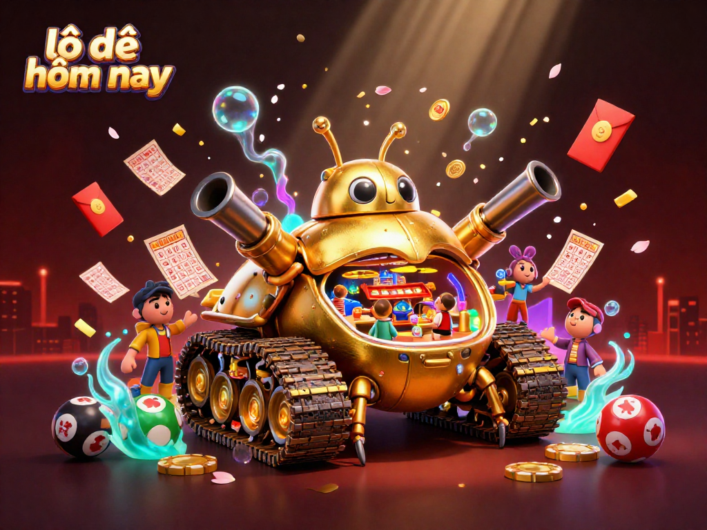 Engage with lô đề hôm nay in an imaginative 3D casino world bursting with vibrant visuals and lottery elements.