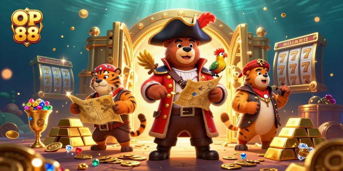 Engage with OP 88 at an exciting 3D pirate-themed casino, filled with treasures and slots.