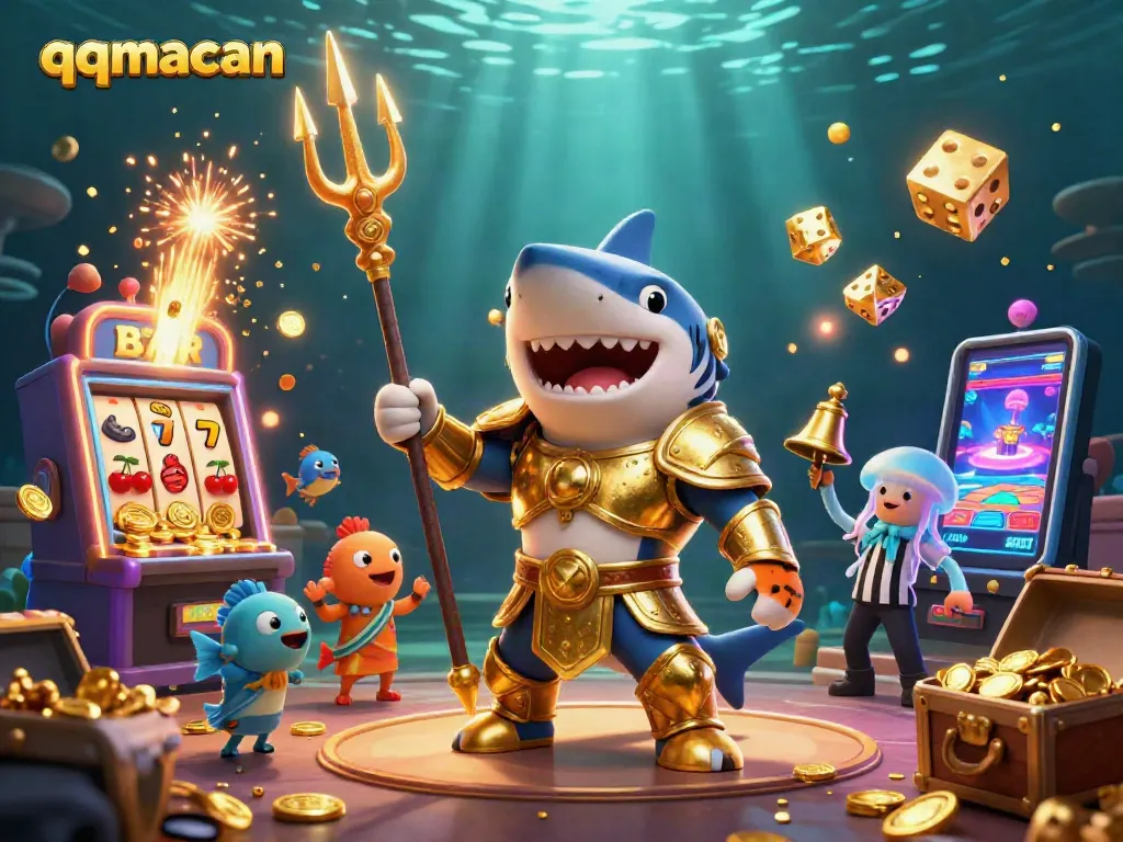 Engage with qqmacan's thrilling underwater casino experience featuring dynamic characters and exciting game elements.