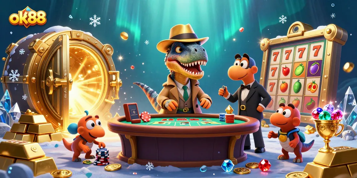Watch the velociraptor card counter at ok88 engaging in a thrilling blackjack scene.