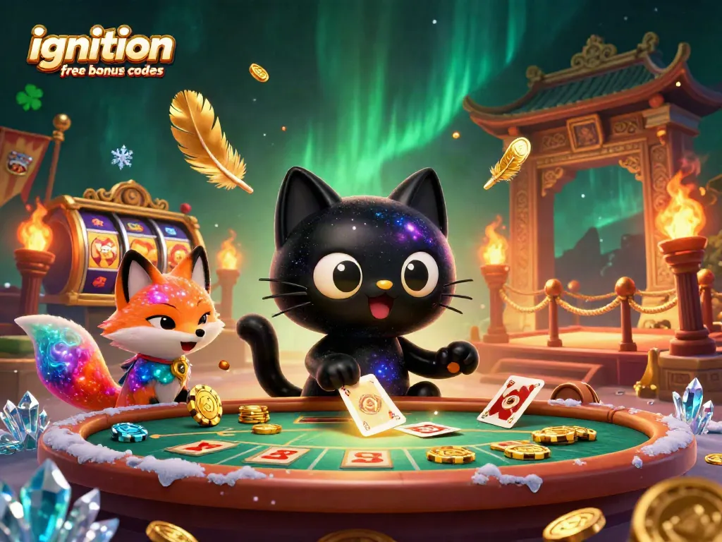 Experience the excitement of ignition casino free bonus codes with a cosmic gambling scene featuring animated characters and vivid slot visuals.