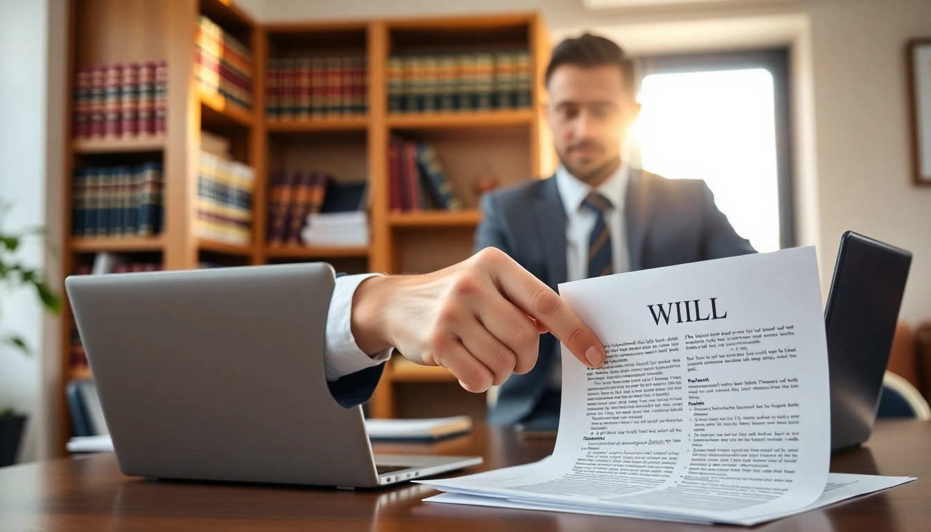 Discussing Wills in a professional setting with a consultant and client.