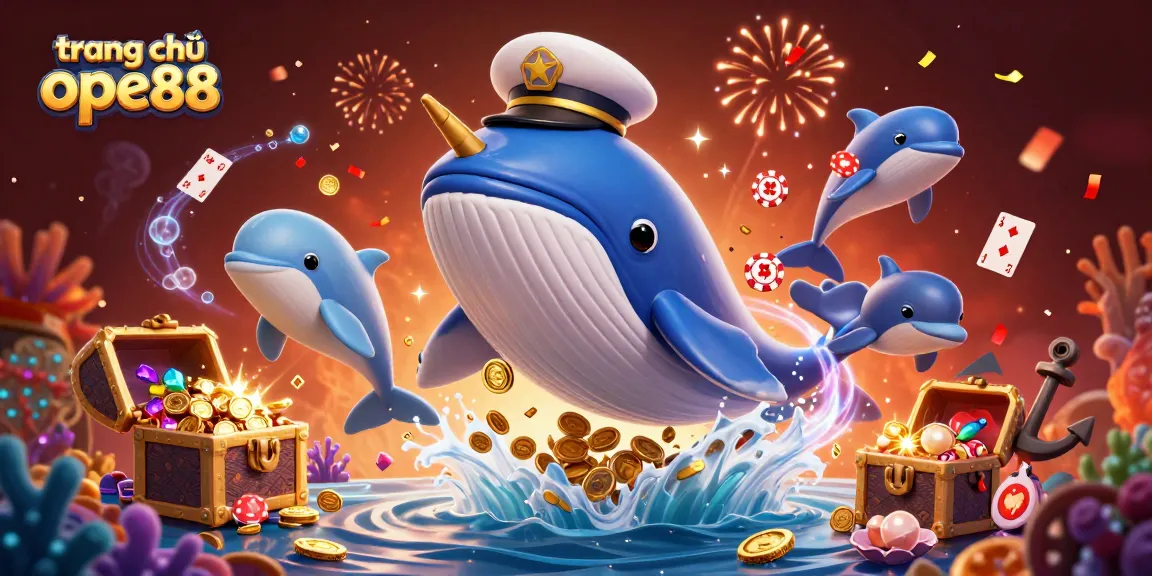 Experience the excitement of trang chủ ope88 with vibrant characters amidst a treasure-filled underwater scene.