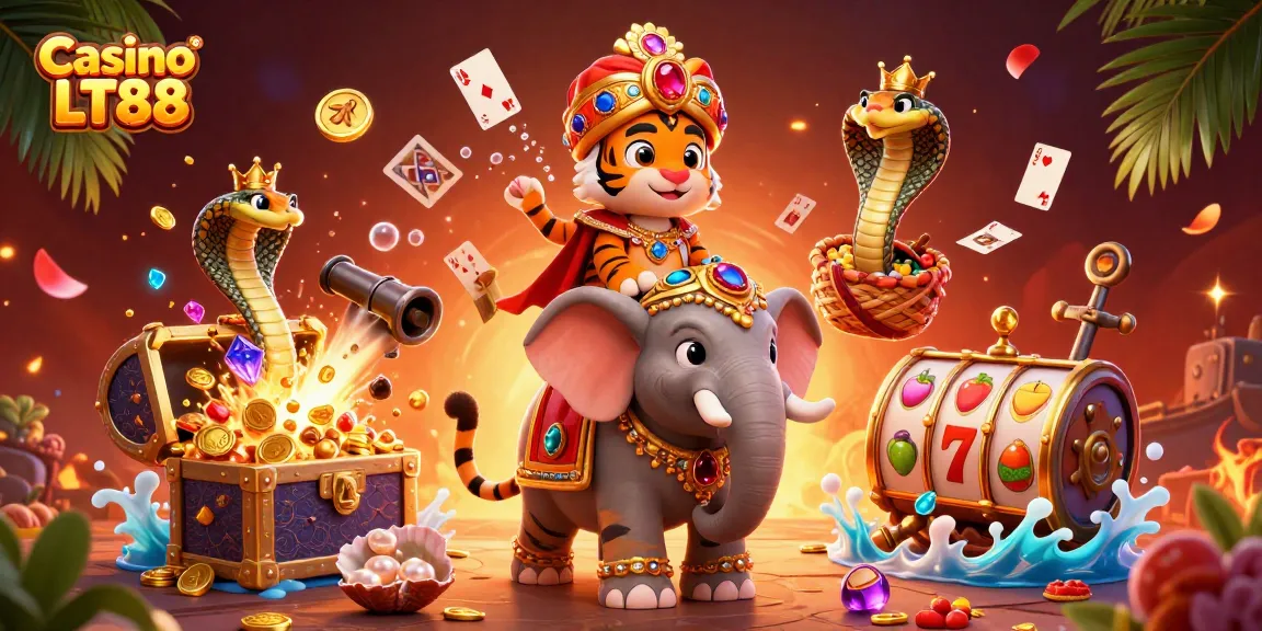 Engage in thrilling games at Casino LT88 with vibrant characters and dynamic treasures.