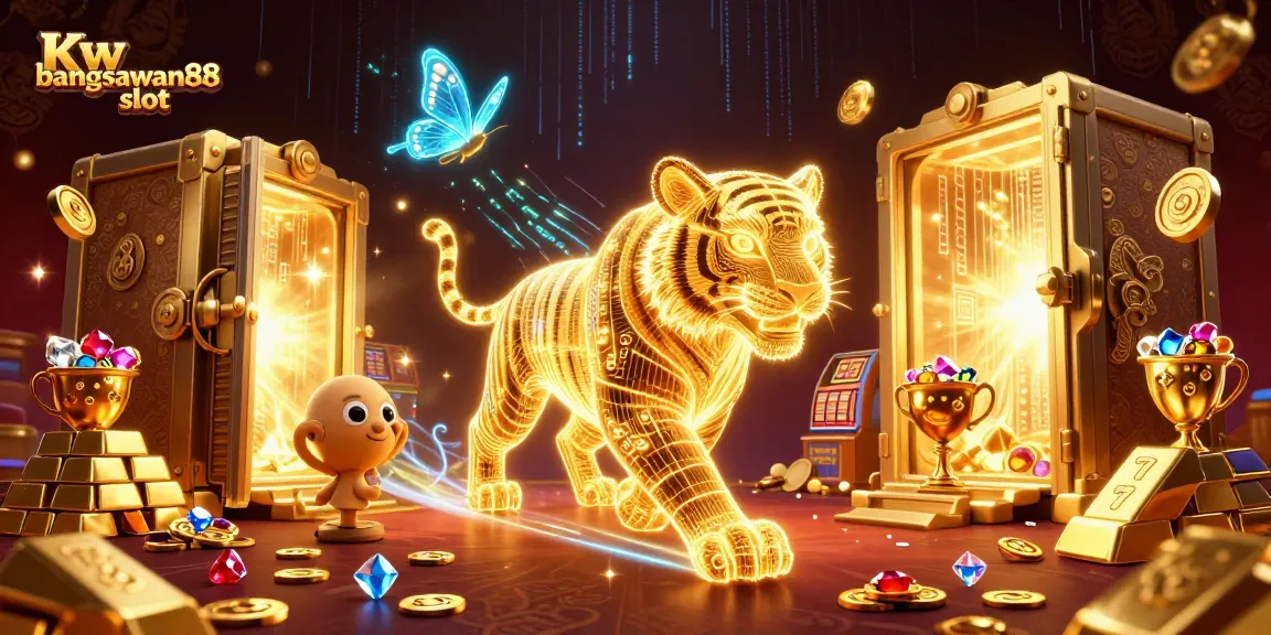 Experience Kw bangsawan88 slot with vibrant 3D casino artwork featuring interactive gaming elements and rich visuals.
