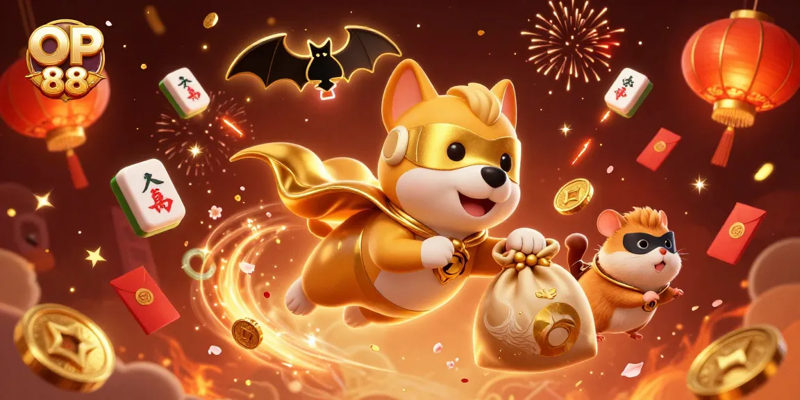 Experience thrilling gameplay at OP 88 with vibrant 3D casino elements and superhero characters engaging in action.