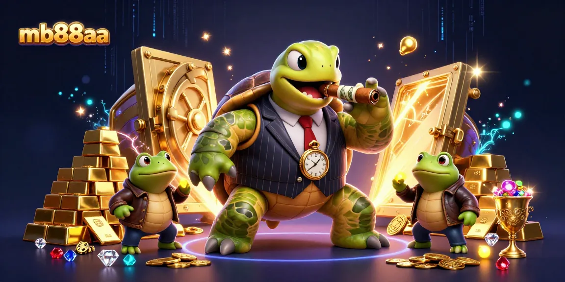 Spin the reels and win big with mb88aa in this vibrant casino scene filled with treasures.