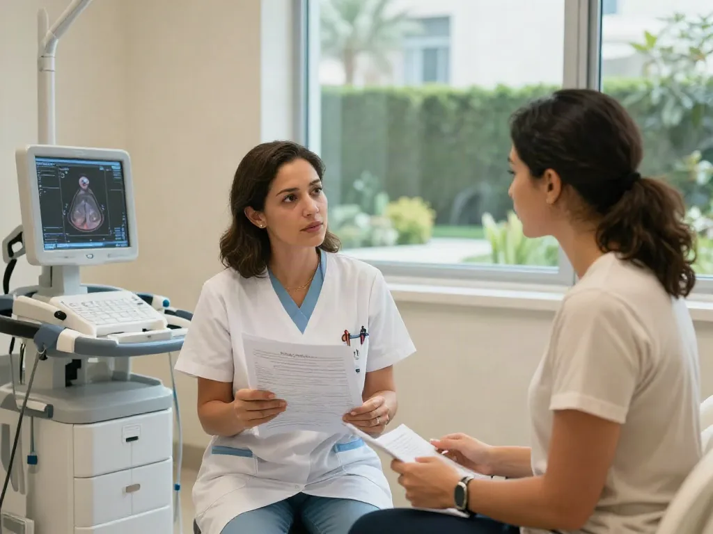 Breast surgeons in Abu Dhabi provide personalized care to patients during consultations, ensuring compassionate healthcare.