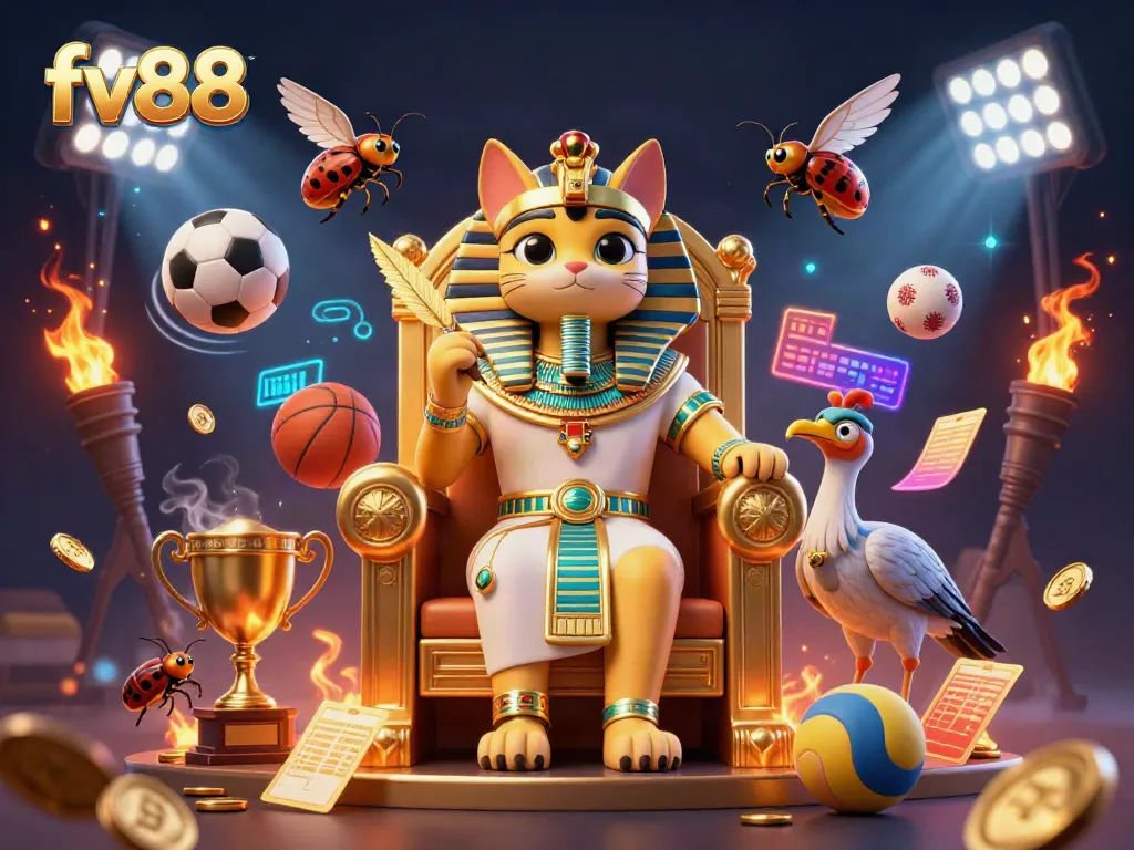 Join the adventure with fv88 as cartoon characters immerse in a dynamic sports betting casino.