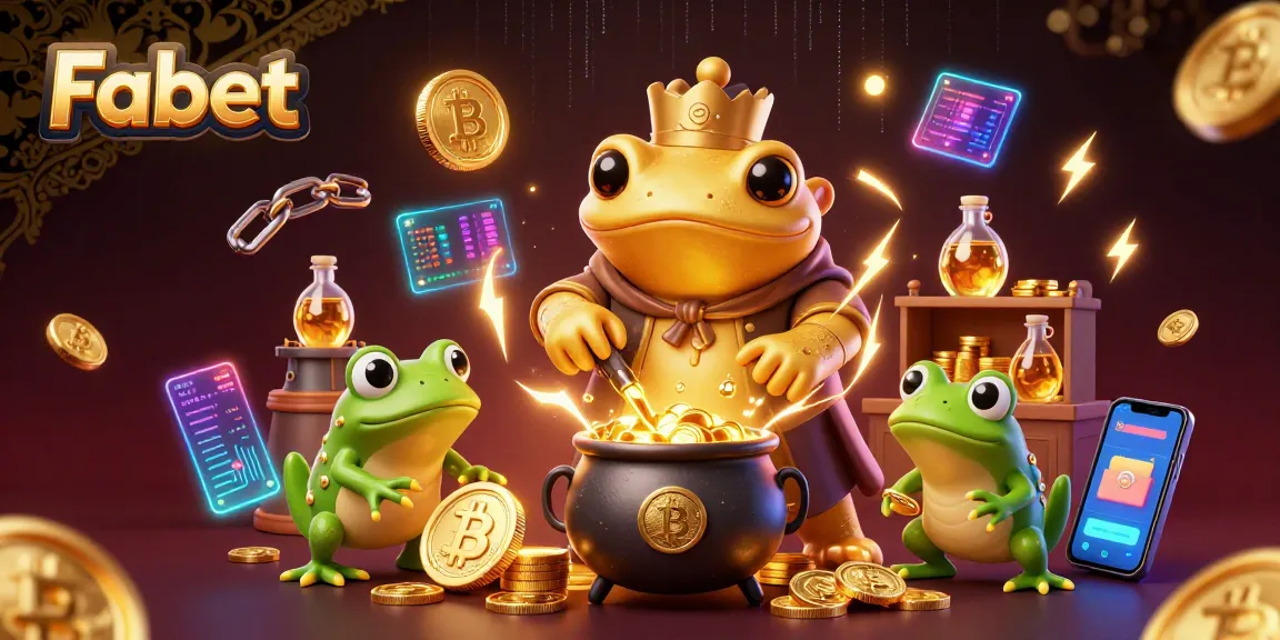 Experience Fabet's magical transformation of base metals into gold in this vibrant 3D casino scene.