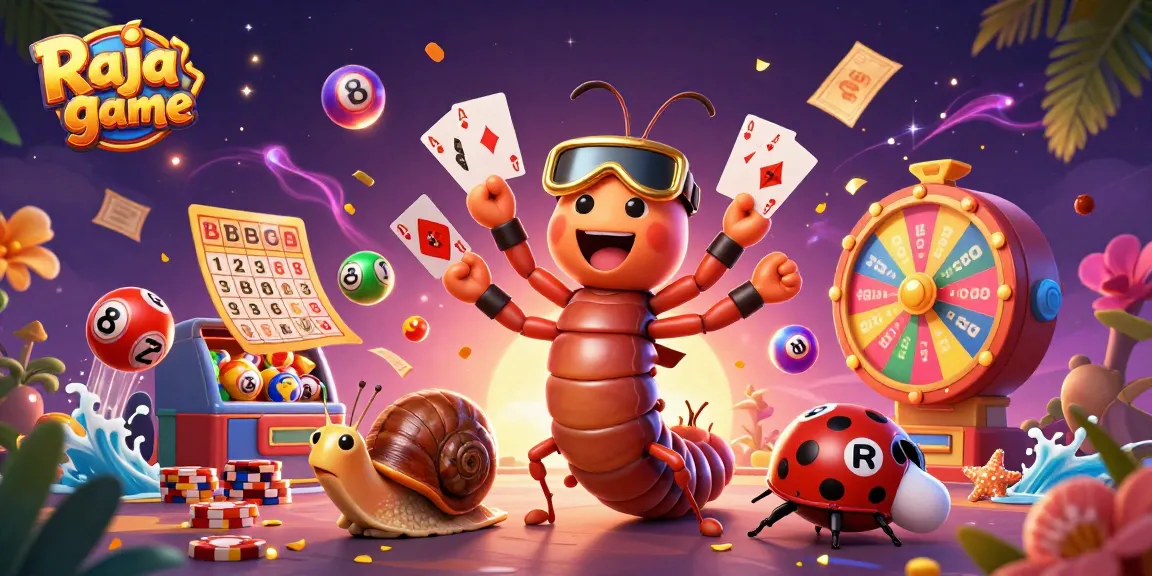 Engage in the excitement of Raja game with vibrant characters and thrilling action, including a millipede dealer and lottery elements.