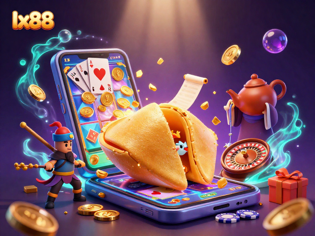 Spin the reels at lx88, where golden fortunes and adventure await in a vibrant casino scene.