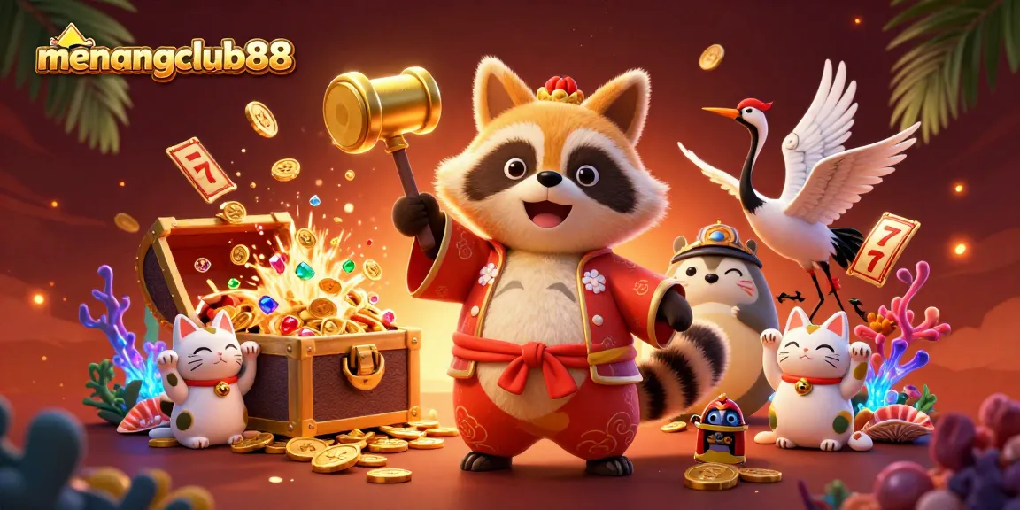 Win big with menangclub88's vibrant and adventurous online gaming treasure scene.