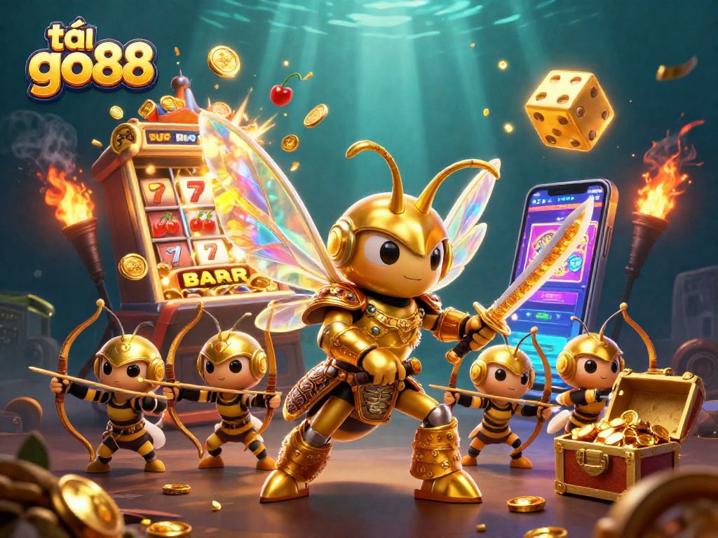 Experience the thrill of gaming with tải go88 in a vibrant, action-packed casino scene.