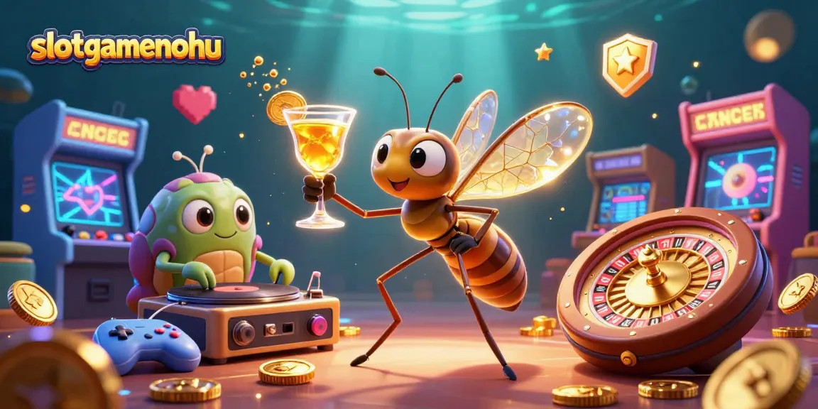 Enjoy gambling entertainment with slotgamenohu's vibrant 3D casino scene, featuring unique characters.